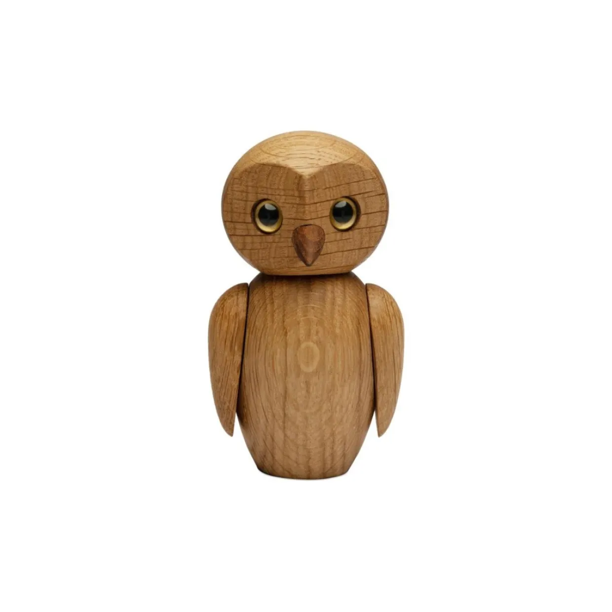 Träfigur Clever Uggla 10 cm Ek