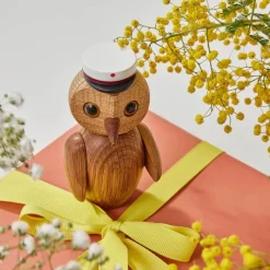 Träfigur Clever Uggla 10 cm Ek