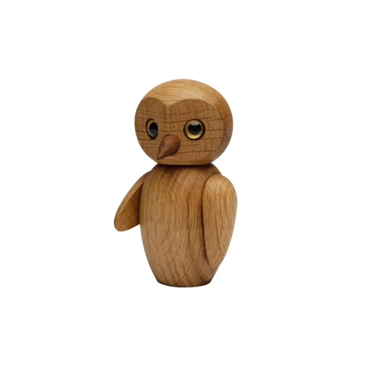 Träfigur Clever Uggla 10 cm Ek