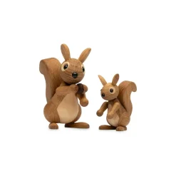 Träfigur Peanut Ekorrunge 8,5 cm Ek