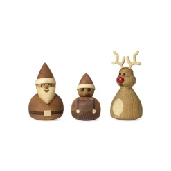 Träfigur Santa 10cm