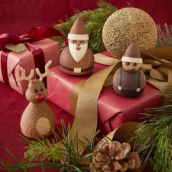 Träfigur Santa 10cm