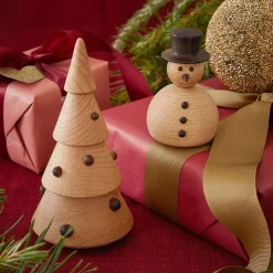 Träfigur Snowman 9,4cm