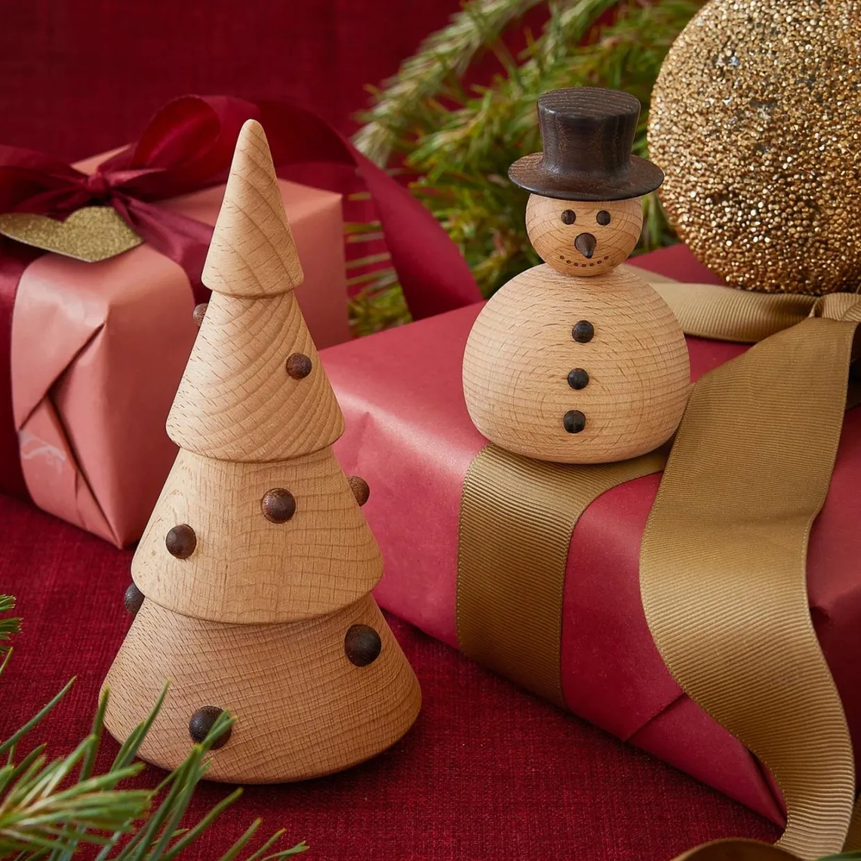 Träfigur Snowman 9,4cm