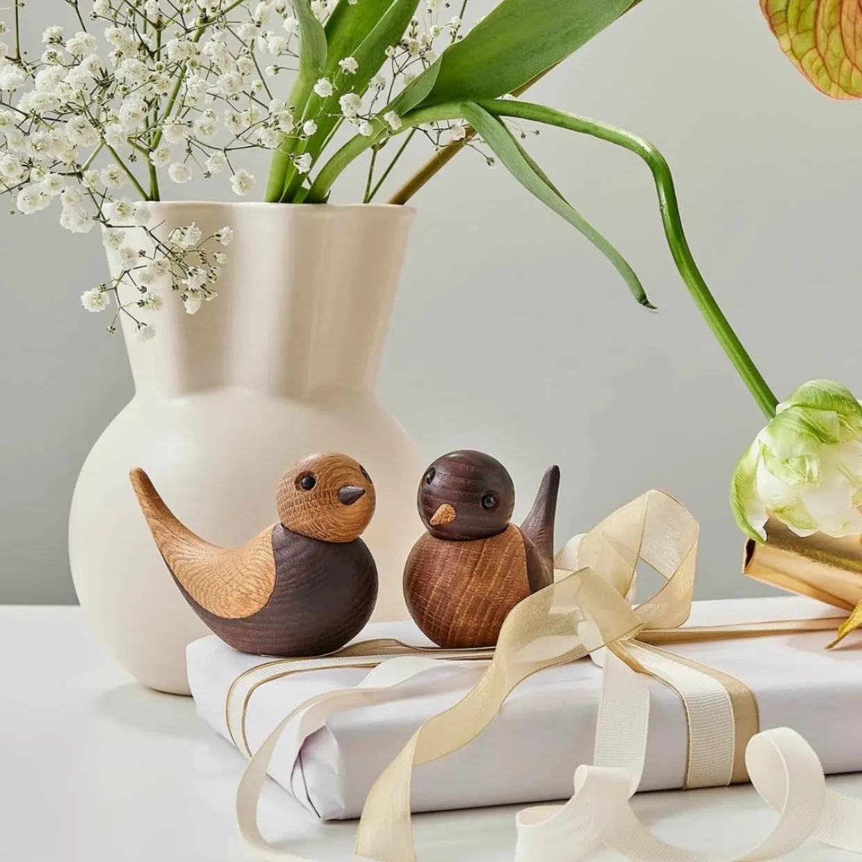 Träfigur Soulmates Svalor 7 cm 2-pack