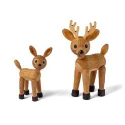 Träfigur Spot Rådjur Baby 12,7 cm Ek/Lönn