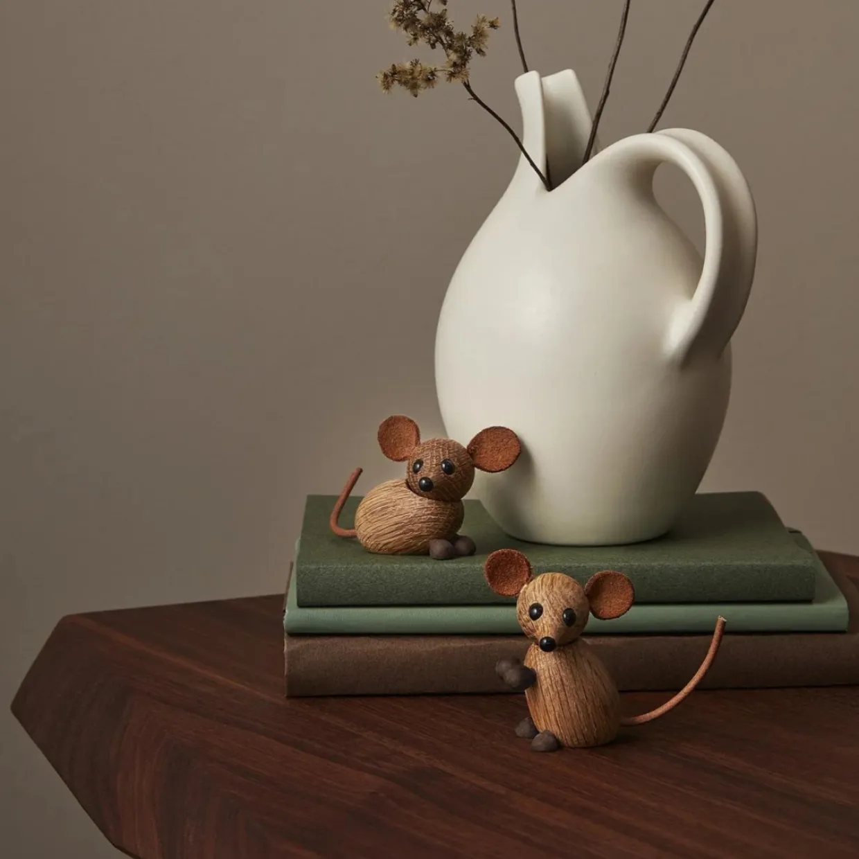 Träfigur The City Mouse 6,7 cm Ek