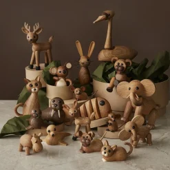 Träfigur The City Mouse 6,7 cm Ek