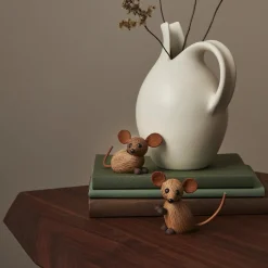 Träfigur The Country Mouse 4,5 cm Ek