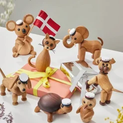 Träfigur Wise Uggla 7 cm Ek