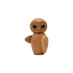 Träfigur Wise Uggla 7 cm Ek