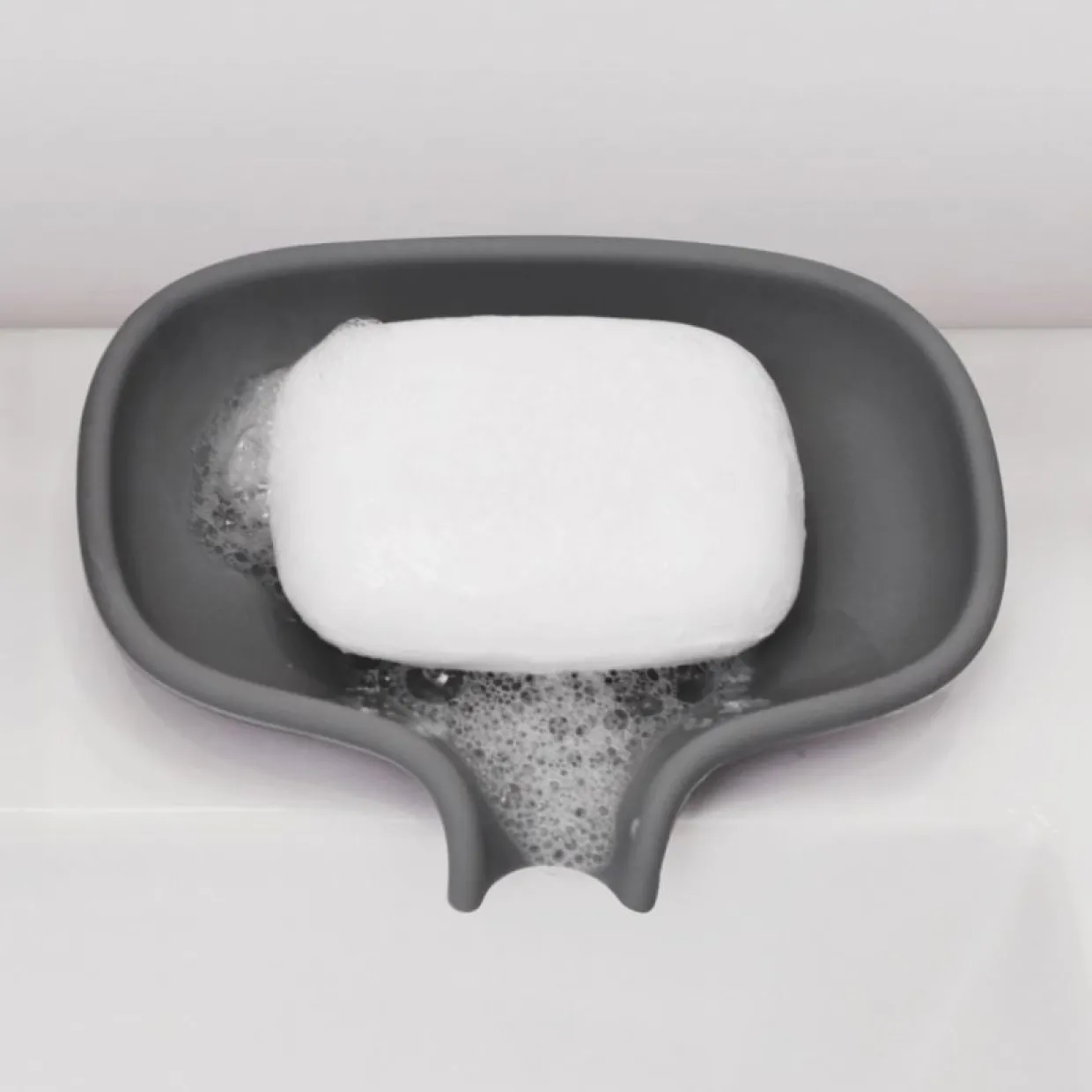 Tvålfat Flow silikon grå