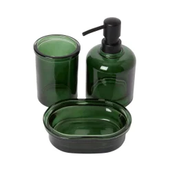 Tvålpump Glas mörkgrön