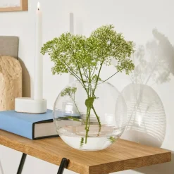 Vas Laine Rund 15x13,5cm Klar