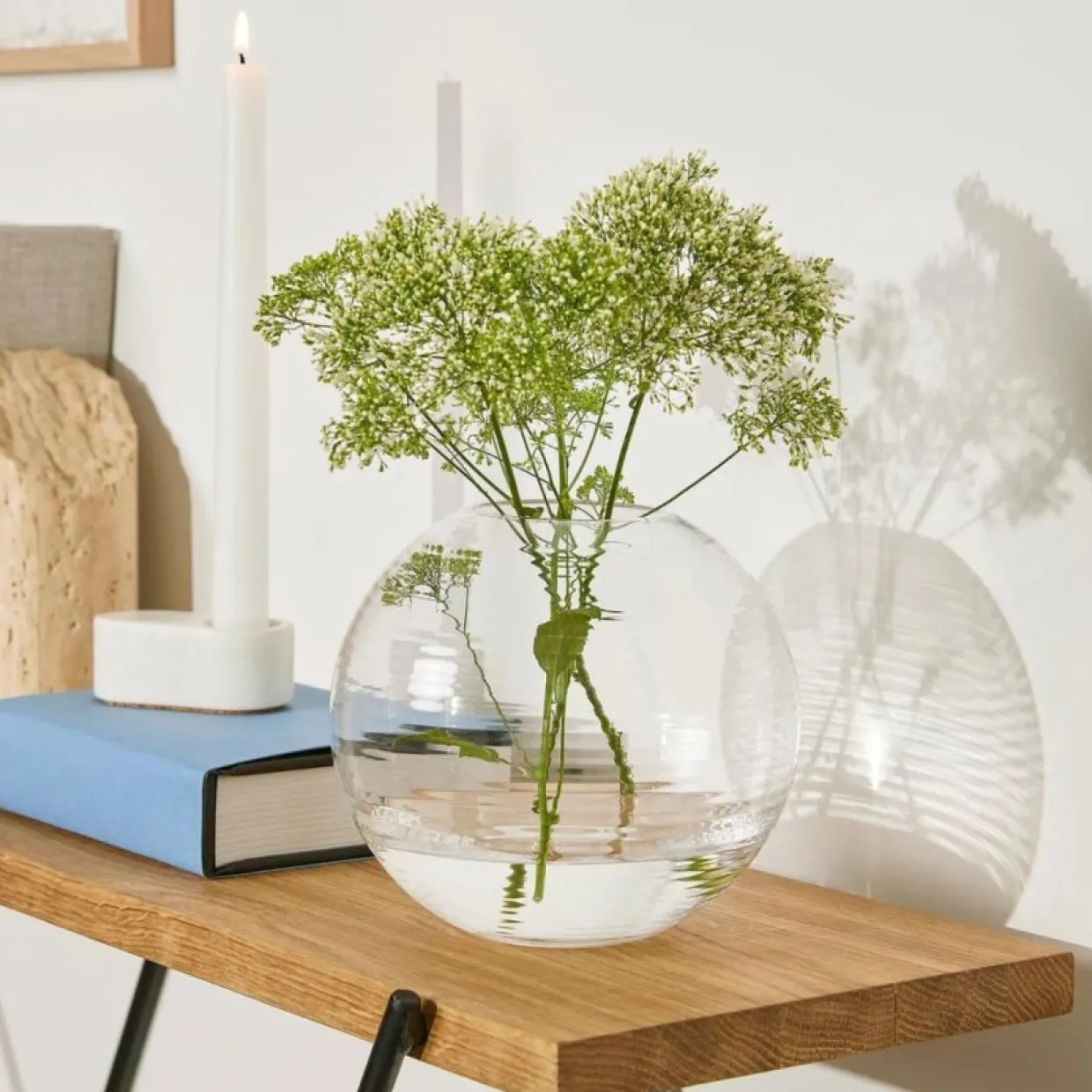 Vas Laine Rund 15x13,5cm Klar