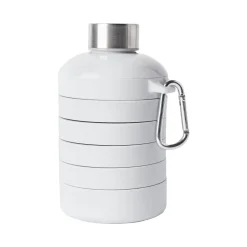 Vattenflaska justerbar silikon M grå