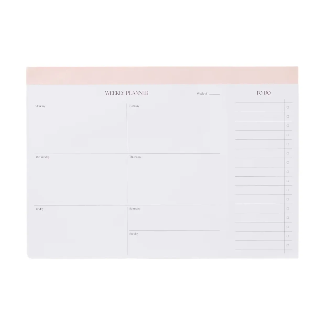 Veckoplanerare KIT Ljusrosa