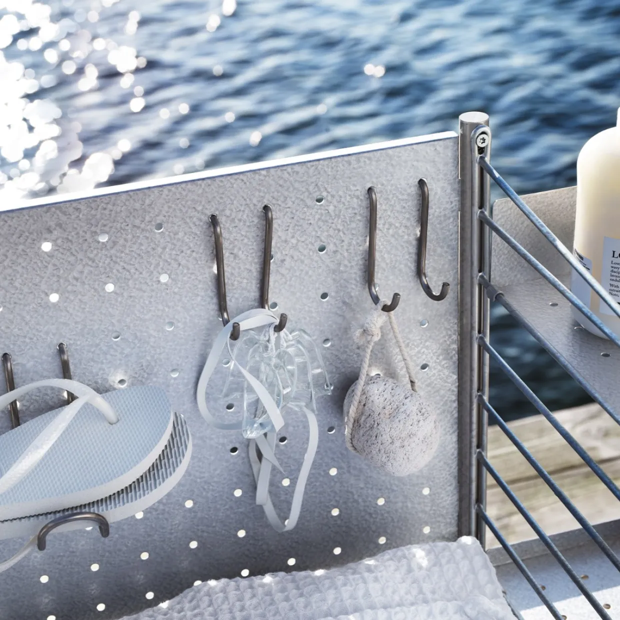 Vertikal Dubbelkrok 2-p rostfritt stål