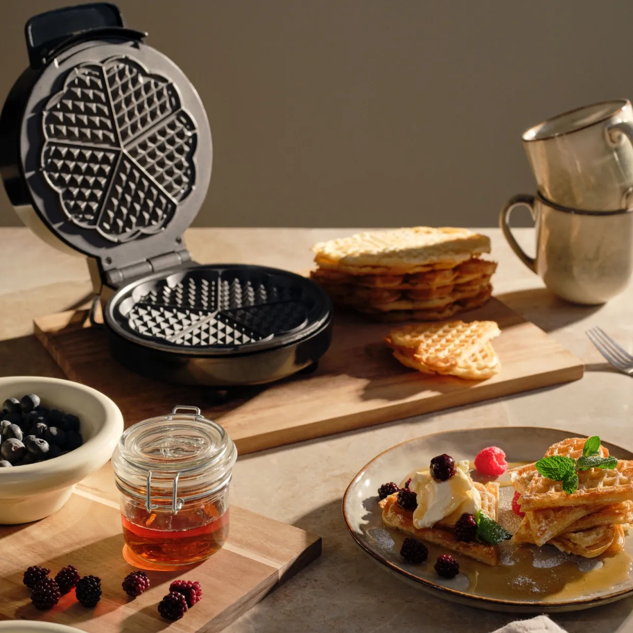 Våffeljärn Granberg 1000w svart