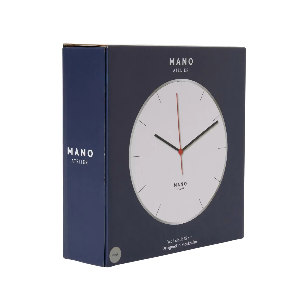 Väggklocka Mano 15 cm Krom