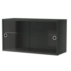 Vitrinskåp 78x30x42 Mörkgrå