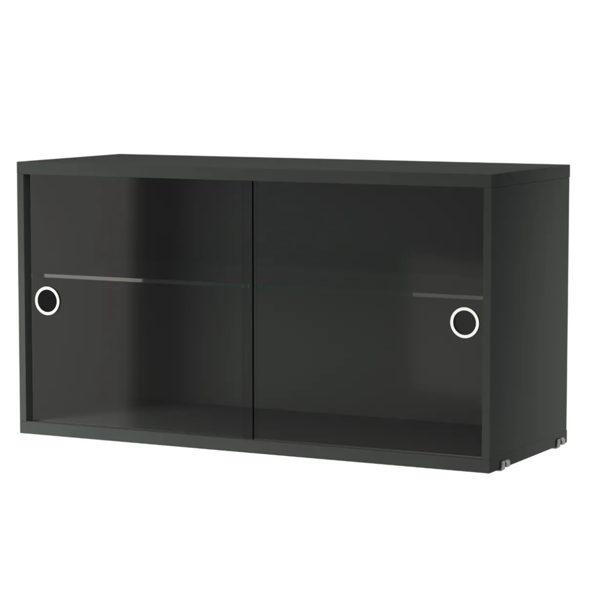 Vitrinskåp 78x30x42 Mörkgrå