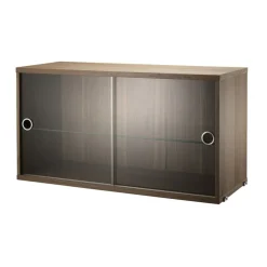 Vitrinskåp 78x30x42 valnöt