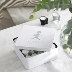 Värmeljuslåda Solstickan Vit