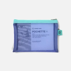 Väska nät S turkos dragkedje